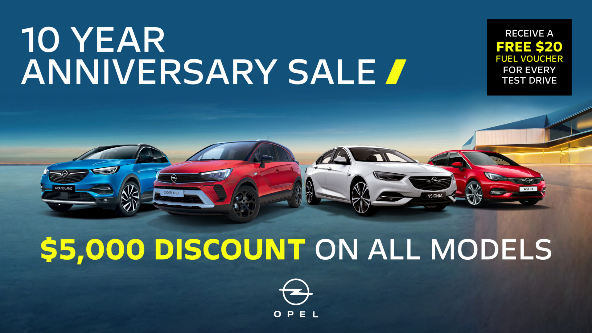 10 year anniversary sale - Opel celebrates its 10 year mark in Singapore